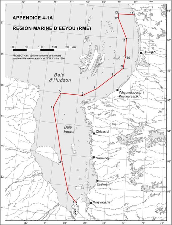 Annexe 4-1A R&eacute;gion marine d'Eeyou&nbsp;(RME)